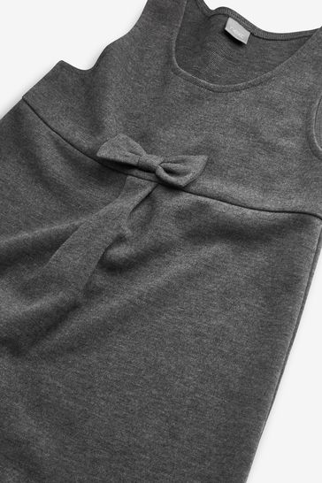 Buy Grey Jersey Stretch Bow School Pinafore 3 14yrs from Next Turkey