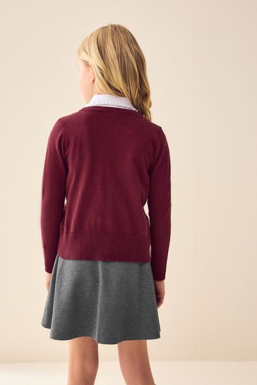 Children's burgundy cardigan discount