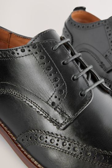 Leather sole shop brogue shoes
