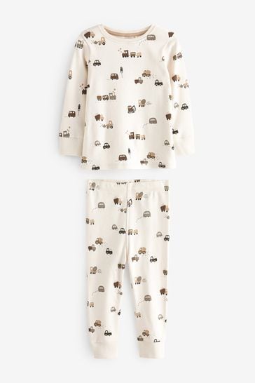 Buy Neutral Digger Long Sleeve Pack Pyjamas Set (9mths-6yrs
