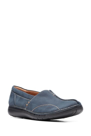 Buy Clarks Navy Nubuck Un Loop Stride Shoes from Next Austria
