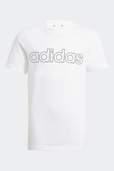 adidas White Junior Essentials T-Shirt