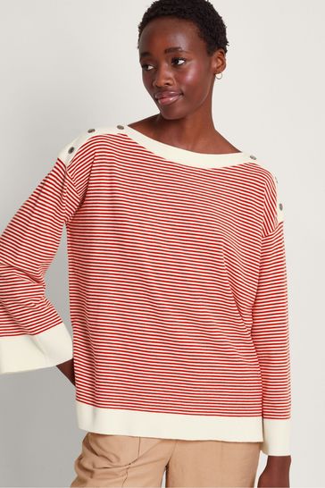 Monsoon Red Simmi Stripe Jumper