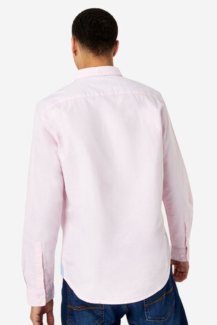 Jack Wills Wadsworth Oxford Shirt Long Sleeve Pink Size L *REF64
