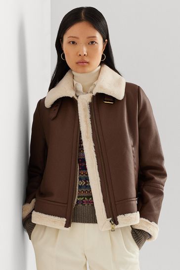 Lauren ralph sales lauren leather jacket