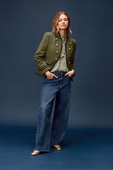 Monsoon Blue Megan Military Jacket