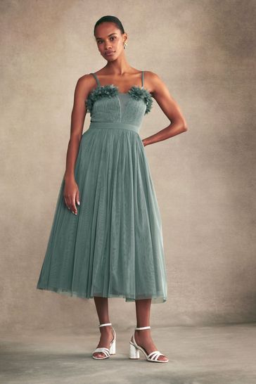 Monsoon silver store bridesmaid dress