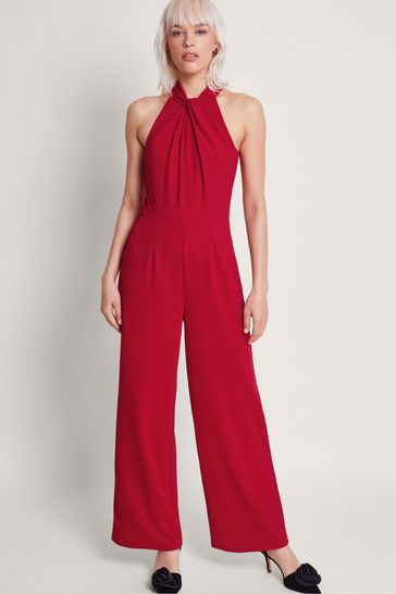 Monsoon Red Cam Cross-Over Jumpsuit
