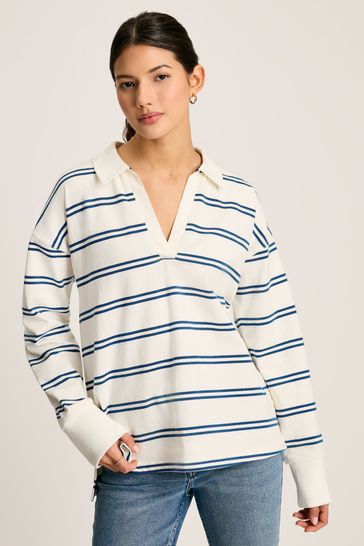 Joules Bayside Cream/Navy Cotton Deck Shirt