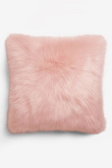 Blush fur pillow clearance