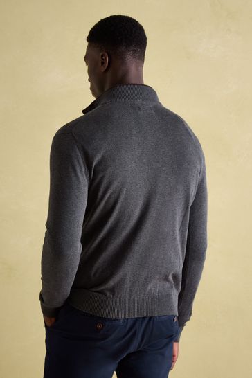 Quarter zip knit jumper sales