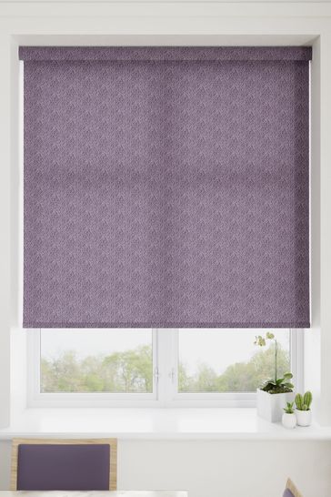 African Violet Purple Squiggle Made To Measure Roller Blind