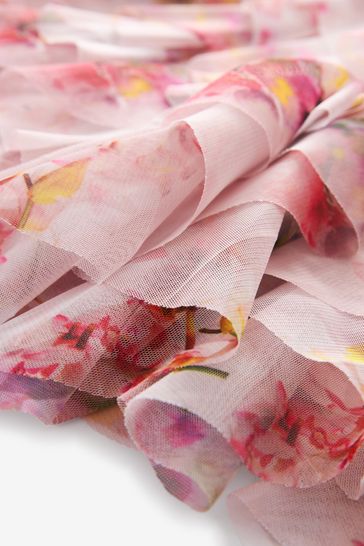 Baker by Ted Baker Pink Floral Tulle Dress