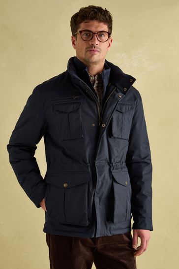 Buy Joules Beckett Navy Waterproof Field Coat With Packable Hood from Next Kuwait