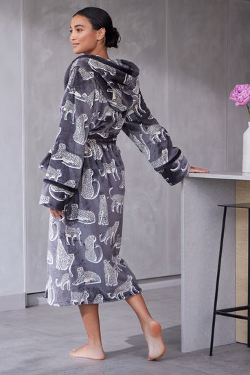 Leopard print dressing deals gown next