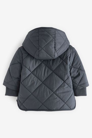Buy Charcoal Grey Baby Quilted Jacket 0mths 2yrs from Next Australia