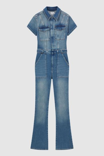 Buy Good American Denim Bootcut Jumpsuit from Next United Arab
