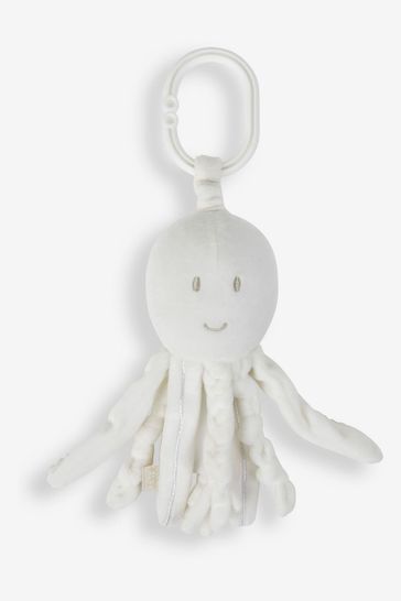 JoJo Maman B b White Octopus Rattle Toy