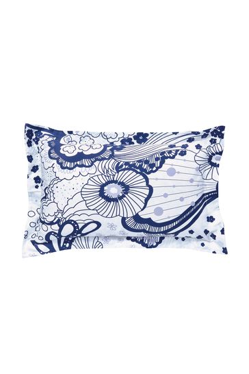 Buy Ted Baker Navy Blue Swirl Floral Oxford Pillowcase from Next USA