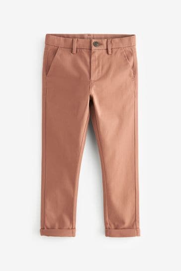 Rust Brown Skinny Fit Stretch Chino Trousers (3-17yrs)