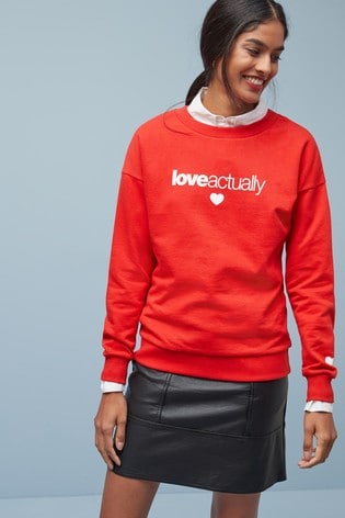 Red Love Actually Christmas Sweatshirt