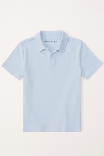 Abercrombie & Fitch Blue Essentials Logo Short Sleeve Polo Shirt