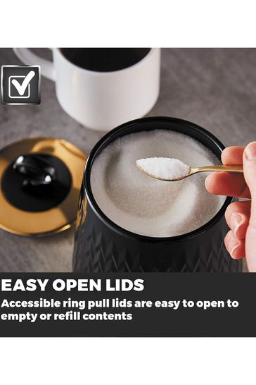 Tea coffee sugar best sale hot chocolate canisters