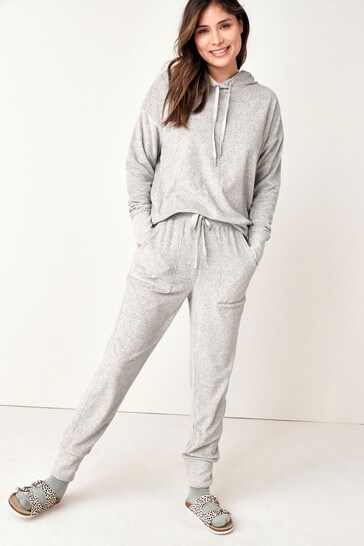 Grey Towelling Lounge Joggers