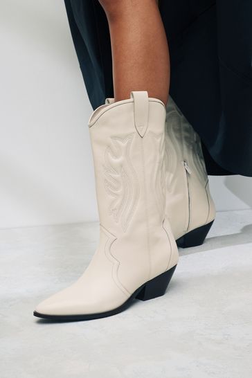 White cowboy boots uk sales