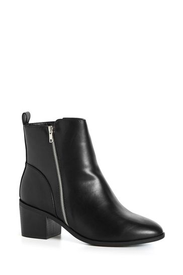 Buy Evans Brinley Black Wide Fit Ankle Boots from Next Luxembourg