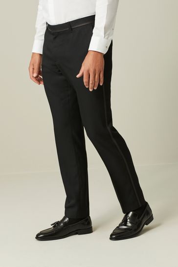 Black Slim Tuxedo Trousers
