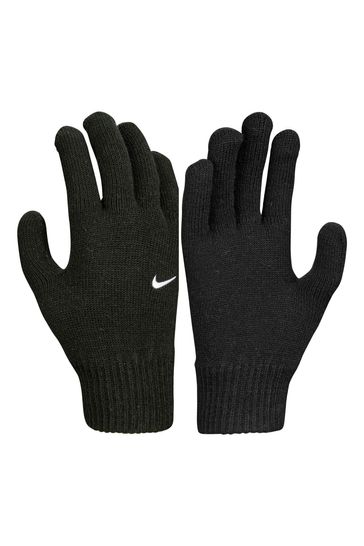 Nike Black Swoosh Knit Gloves 2.0
