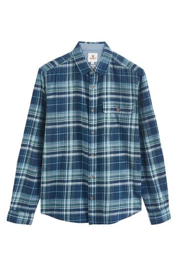 Buy Blue Check Long Sleeve Shirt from Next United Arab Emirates