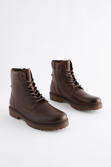 Brown Leather Work Boots