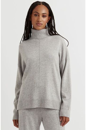 Buy Chinti & Parker Wool/Cashmere Relaxed Roll Neck Jumper from