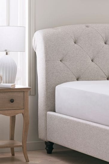 Full size bed frame tufted deals