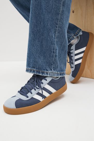 adidas Blue/Brown Sportswear Junior VL Court Trainers