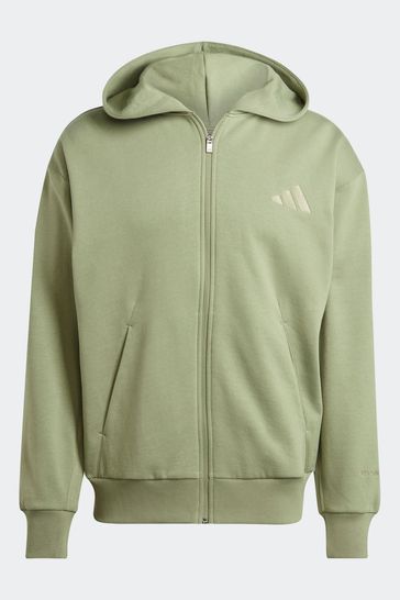Adidas zip up hoodie womens green outlet