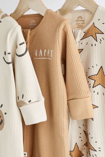 Zipped top baby sleepsuits