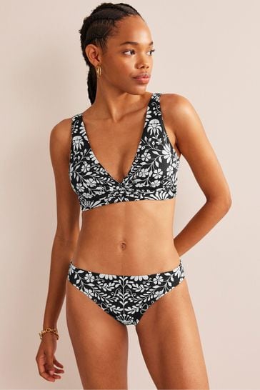 Boden Black Twist Front Classic Bikini Top