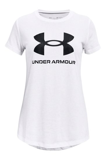 Camiseta de manga corta con logo de estilo deportivo en color blanco de Under Armour