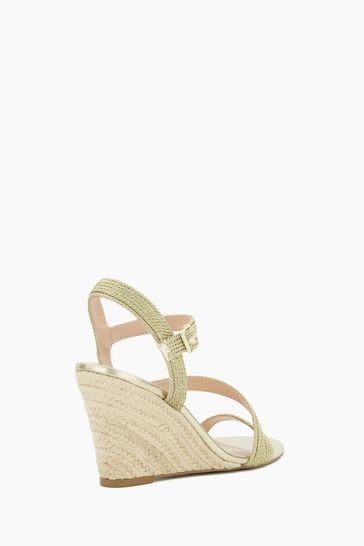 Buy Dune London Gold Kaia Rope Wedges from Next Luxembourg