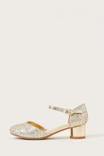 Buy Monsoon Gold Glitter Two Part Heels from Next Italy