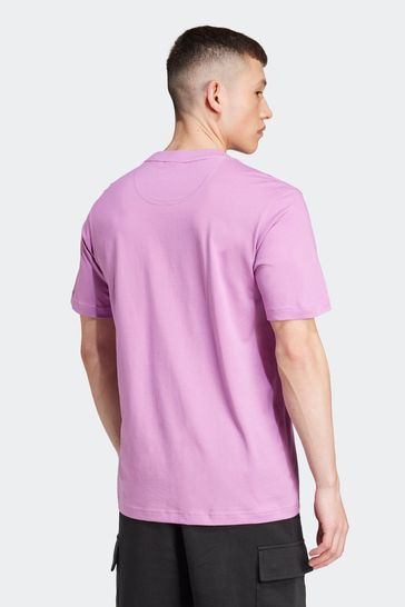 adidas originals Purple Originals Trefoil Essentials 100 Cotton T Shirt