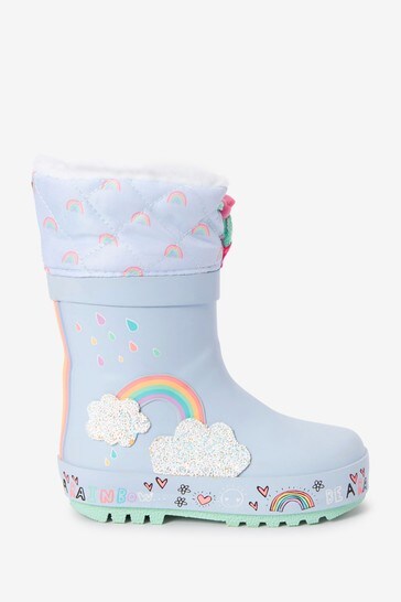 Blue Rainbow Thinsulate™ Warm Lined Thermal Cuff Wellies