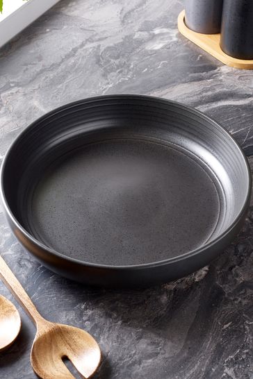 Buy Black Bronx Serving Bowl from Next Luxembourg
