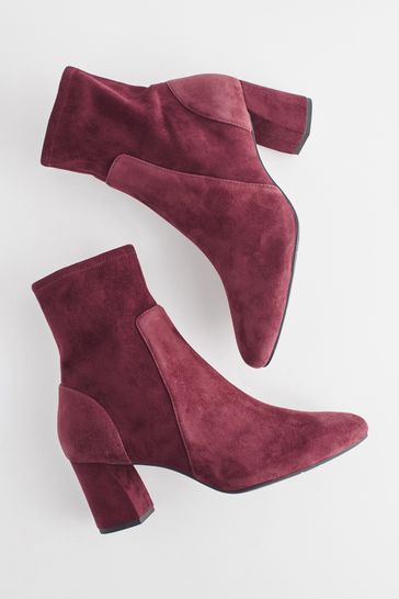 Red suede sock boots online
