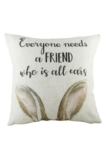 Evans Lichfield Multicolour All Ears Hare Polyester Filled Cushion