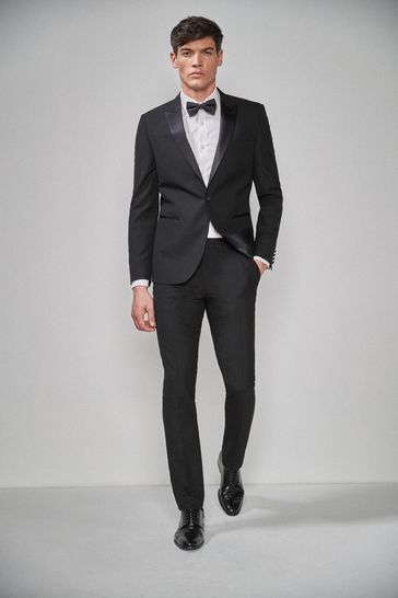 Buy Black Slim Tuxedo Suit Jacket from Next USA