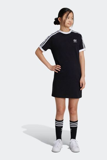 adidas Black Kids 100 Cotton Adicolor T Shirt Dress